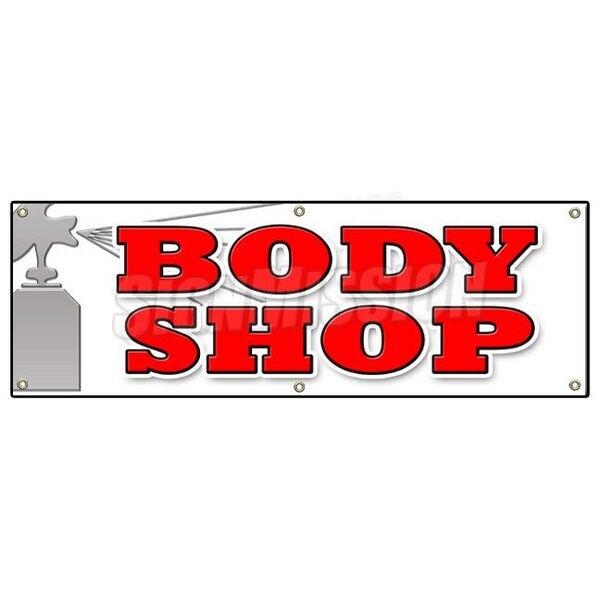 BODY SHOP BANNER SIGN car auto body shop signs repair work dents accident